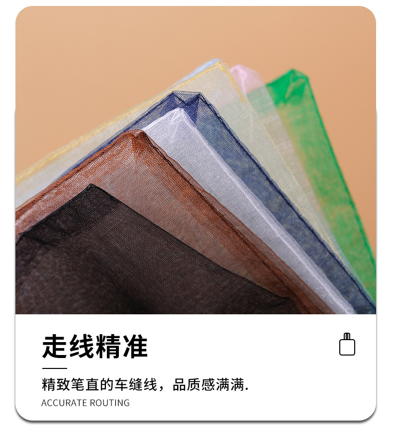 现货批发素色透明欧根纱袋束口礼品喜糖纱袋饰品首饰包装网纱袋详情6