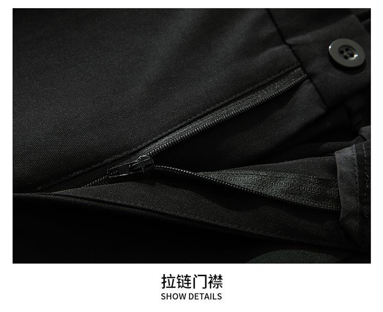 冰丝小西裤男夏季薄款阔腿直筒宽松休闲长裤高级感垂坠感西装裤子详情29