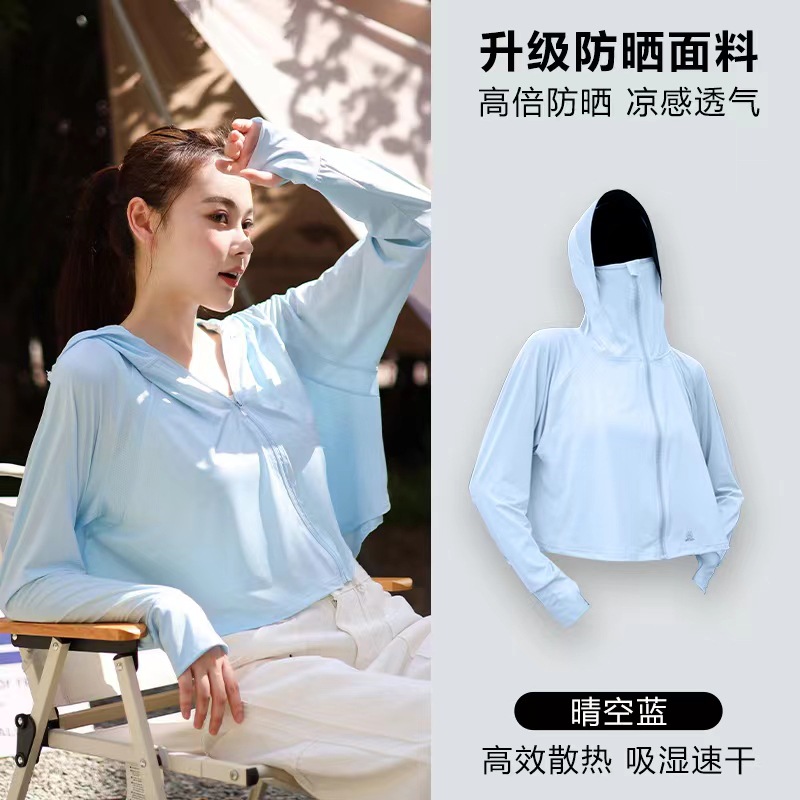 The same style of black rubber cap brim patchwork color-blocking Xiaoye Kazuko sun-protective clothing, yoga slimming little rabbit sun-protective clothing for women pic 22