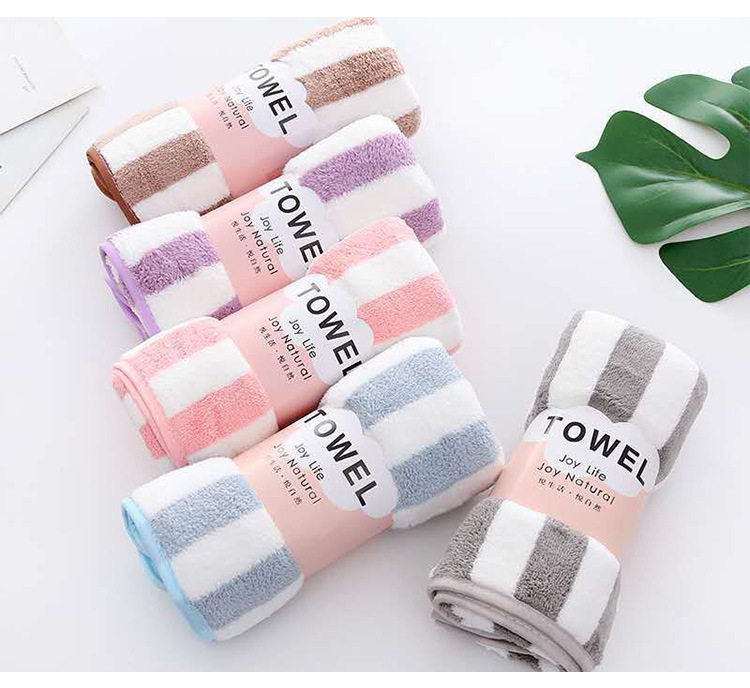 A best-selling household coral fleece absorbent large towel wrap for both men and women, soft and shedding bath towel pic 13
