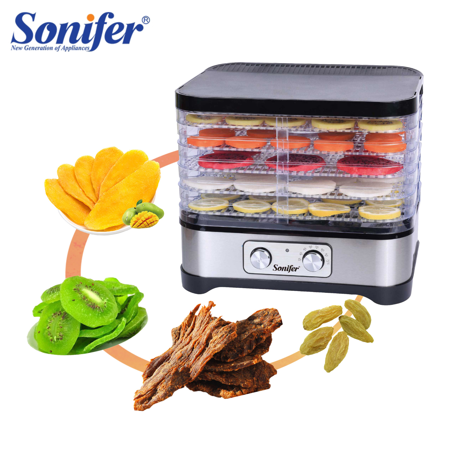 Sonifer 跨境欧规16L 家用干果机  Food DehydratorSF-4017详情2