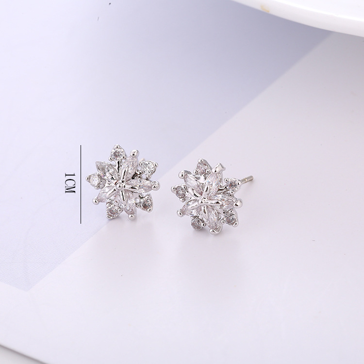 Корейская версия fashion s925 — серебристое кольцо с короткими сережками для ушей у женщины pic 7