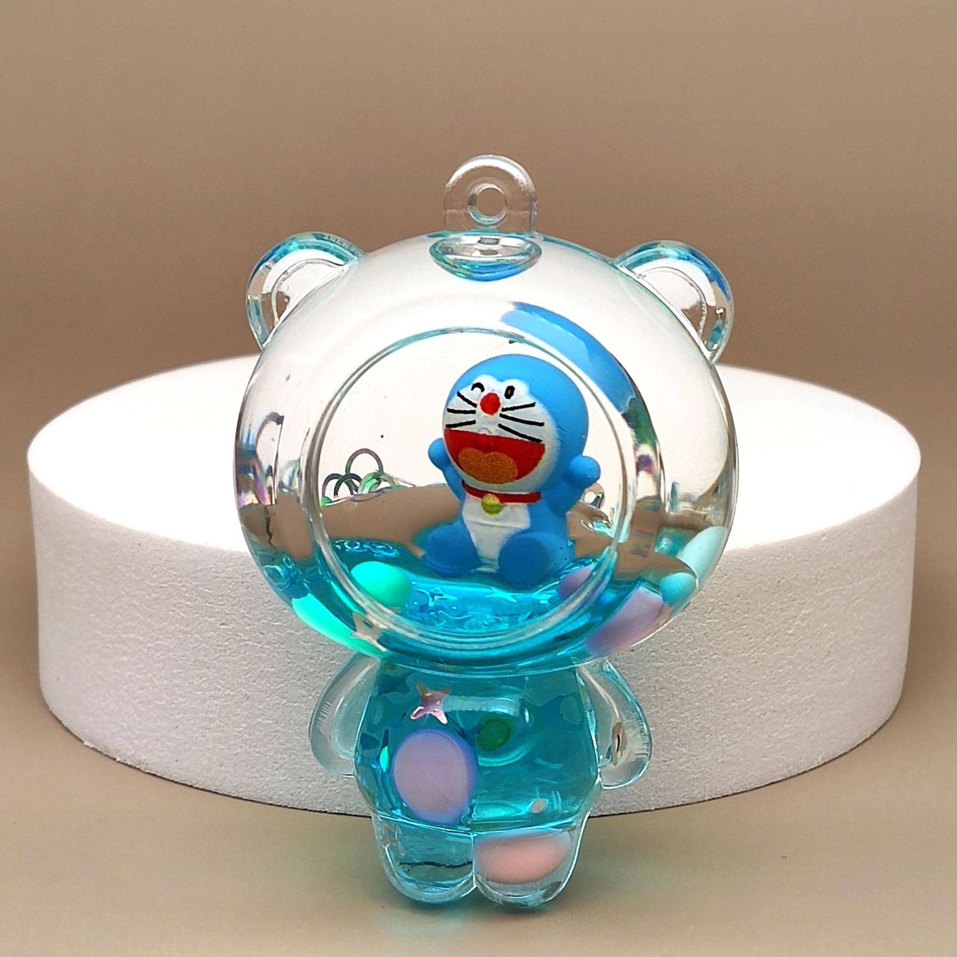 创意亚克力入油流沙瓶蓝色卡通钥匙扣香水汽车配饰桌面摆件饰品详情22