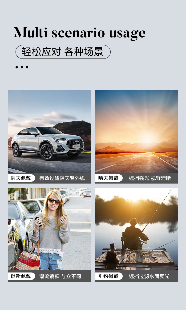 New square frameless sunglasses sold directly by the manufacturer in 2023: Fashionable sunshade for women and sun protection for men, retro and personalized sunglasses pic 3