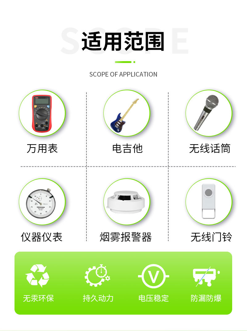 Somi 9V battery thermometer alarm microphone multimeter carbon battery 6F22 9V square battery wholesale pic 8