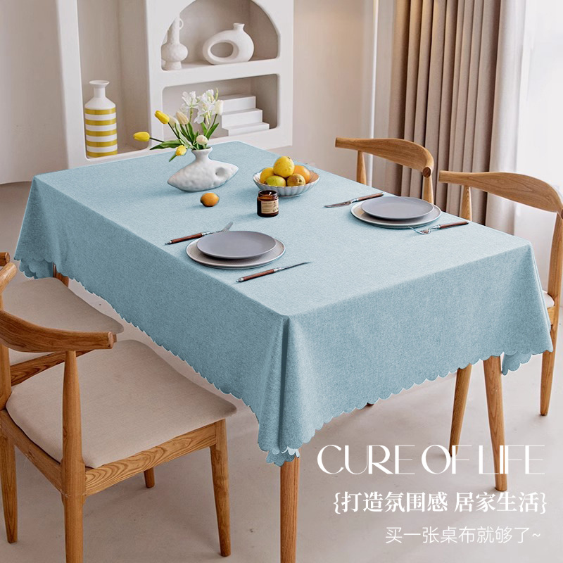 三航 北欧ins风棉麻日式桌布茶几布法式复古时尚简约大方高级圆桌布餐桌布背景台布详情4
