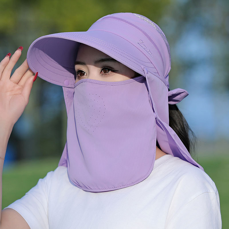 多功能可拆卸遮阳帽子女士夏季大沿防晒沙滩渔夫帽多种戴法采茶帽详情28