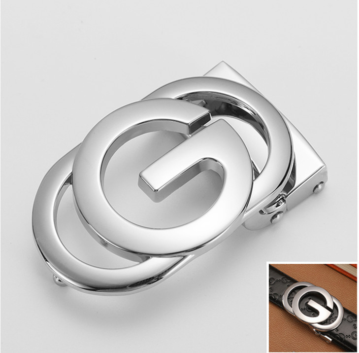 厂家直供皮带扣合金扣头字母扣时尚男款腰带头3.5平滑扣打孔板扣详情8
