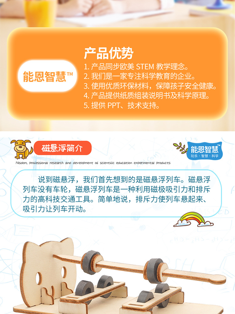 Primary school science and technology small handicrafts, DIY magnetic levitation science experiment equipment, educational steam learning AIDS pic 13