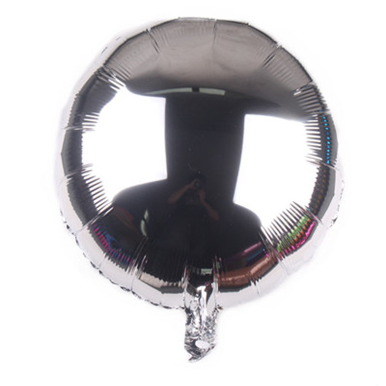 18-inch round single-color aluminum film balloons, solid-color wedding party and festival decoration balloons wholesale pic 3