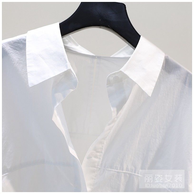 春夏秋新款新款韩版长袖小清新设计感拼接包边宽松文艺范衬衫女详情8