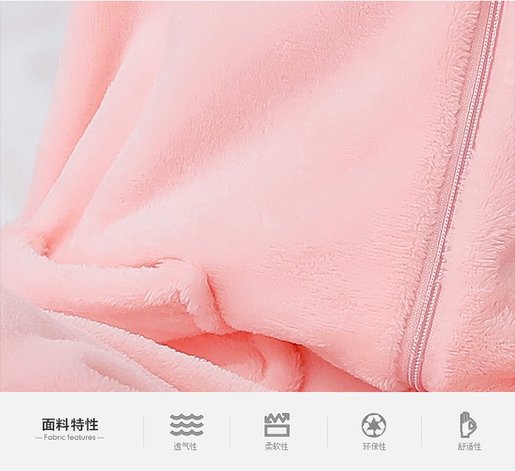 秋冬季新款儿童法兰绒连体拉链睡衣居家卡通男童女童家居服宝宝详情19