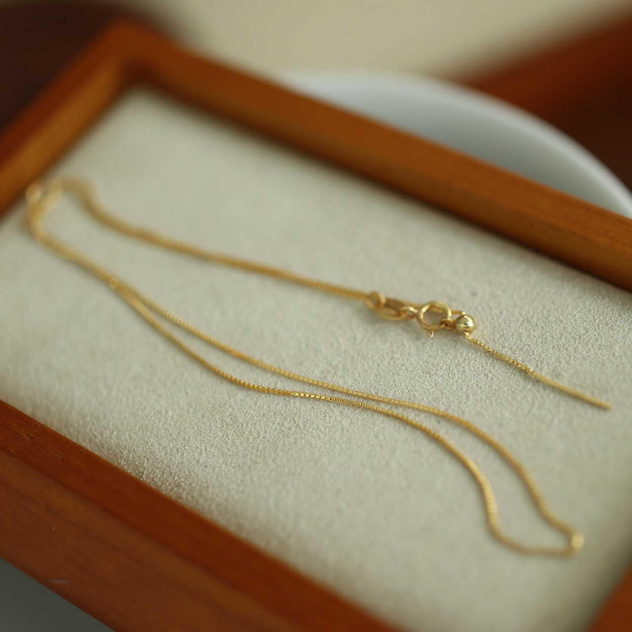 925 silver gold-plated positioning bead box chain universal necklace adjustable length DIY accessories wholesale with pins adjustable pic 3