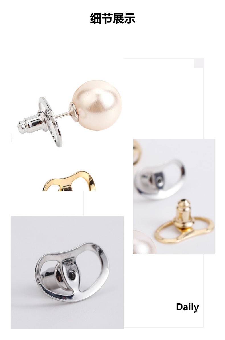 猪鼻子耳堵焊子弹塞 防下坠耳钉提升器 贵价金属同款铜金属保色详情3