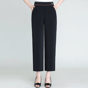 A stylish and elegant spring and autumn dress for middle-aged mothers, a long dress for women aged 40 to 50, a dress for middle-aged and elderly women pic 9