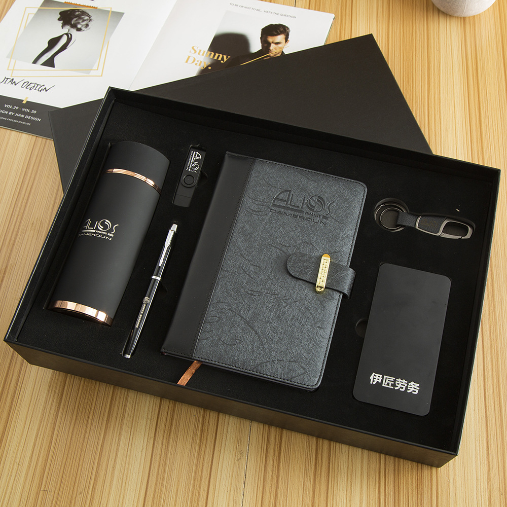 磨砂商务礼品六件套笔记本usb保温杯年会促销礼品定制logo批发详情1