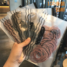 彩色头绳女黑色韩版儿童可爱加厚一次性皮筋发绳头饰网红扎头发圈详情23