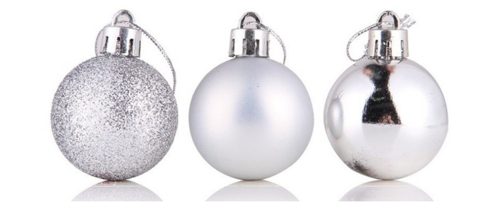 厂家直销 散装圣诞球直径2/3/4/6/8cm亮光哑光闪粉电镀装饰球挂件详情11