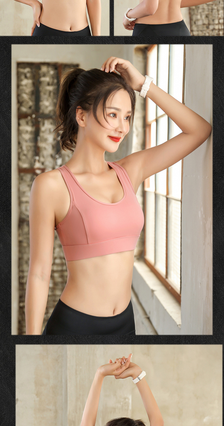 High-strength shockproof large-sized mesh beauty back yoga running fitness sports bra for women, thin and cut-out sports bra pic 14