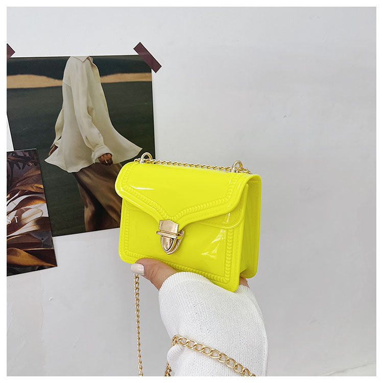 2021夏季新款PVC果冻包mini时尚花边小方包化妆包单肩斜挎ins女包详情61