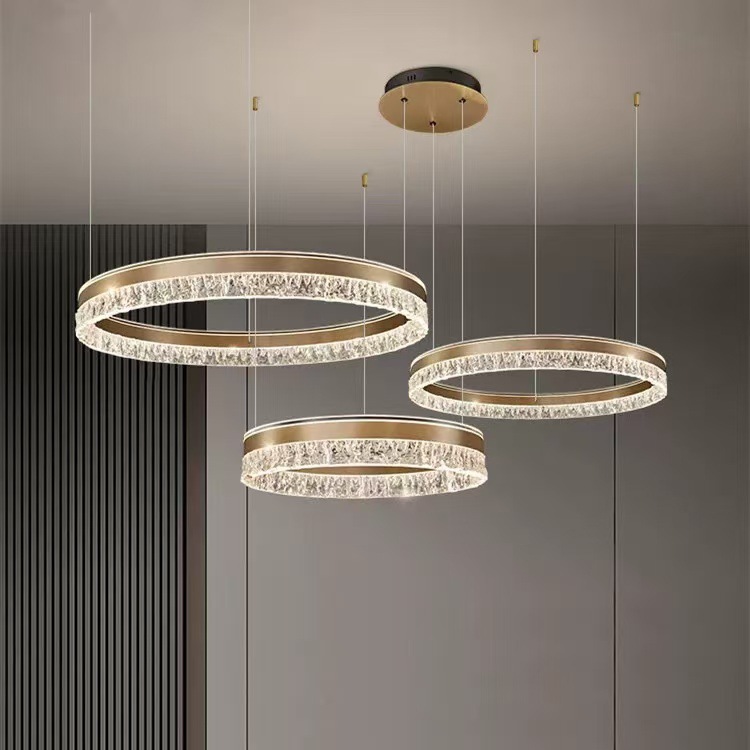 Light luxury chandelier living room lamp, modern and simple dining room lamp, grand 2024 new high-end circular main hall lamp pic 4