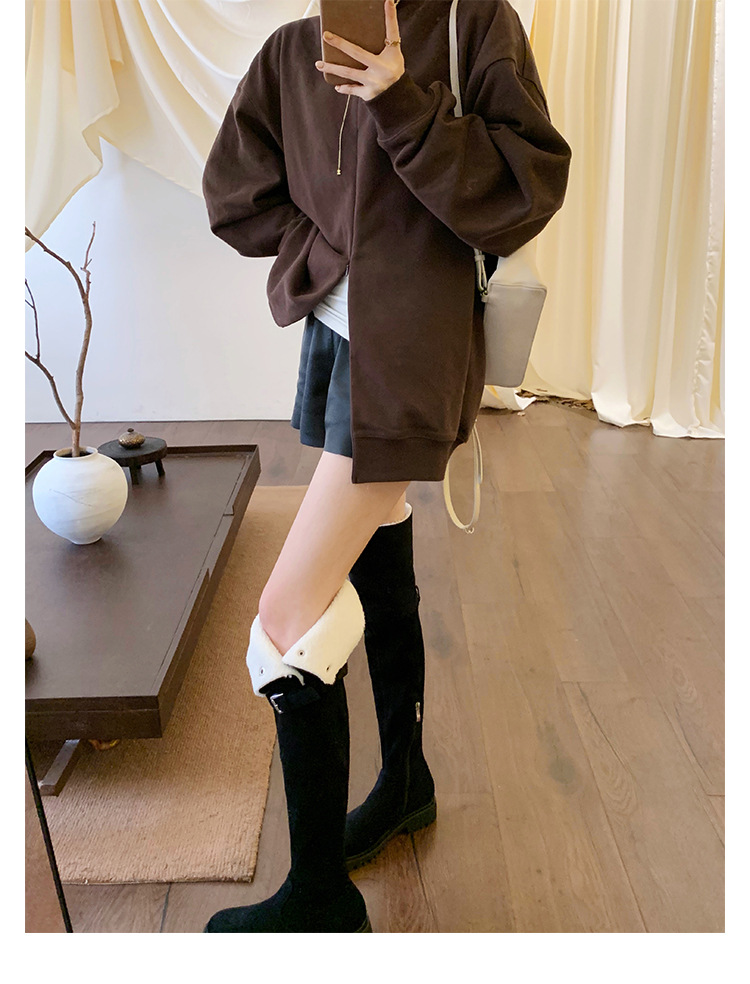 葡萄妈过膝骑士靴女厚底加绒长筒厚绒长靴百搭雪地靴女式棉鞋冬季详情59