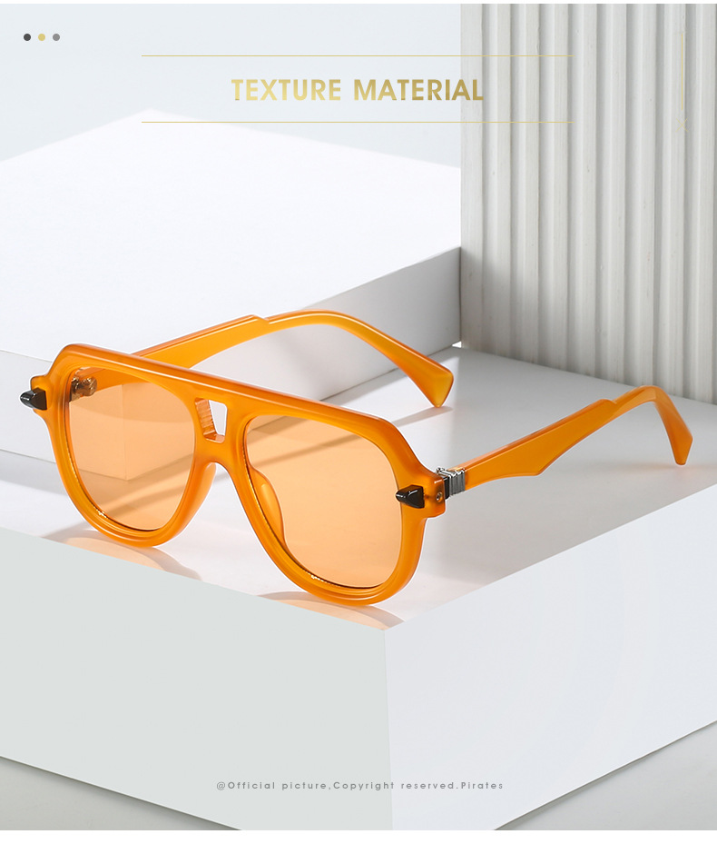 跨境新款大框墨镜欧美时尚男女蛤蟆镜简约复古款派对潮拍太阳眼镜详情2