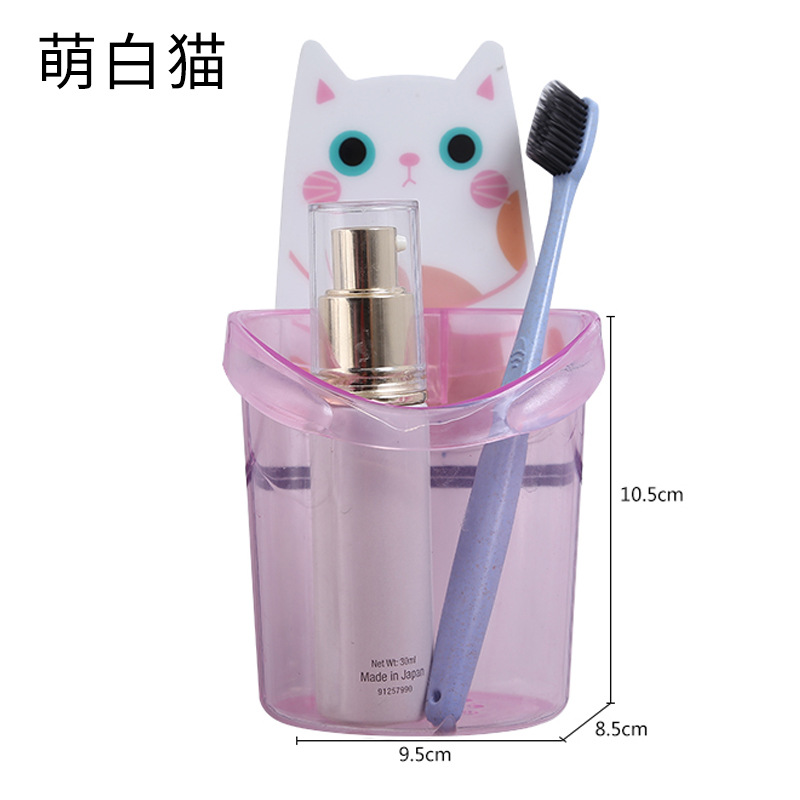 Cat storage rack, no need for drilling, bathroom washbasin wall-mounted comb storage box, toothpaste and toothbrush holder, bathroom storage rack pic 2