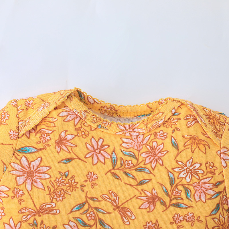 Summer short-sleeved triangular khaki for newborns, cute five-piece set for boys and girls, one-piece suit and crawling suit pic 17