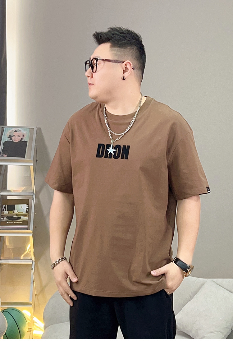 胖蝈蝈大码短袖男款夏季宽松大码t恤男加肥加大男士休闲子半袖详情30