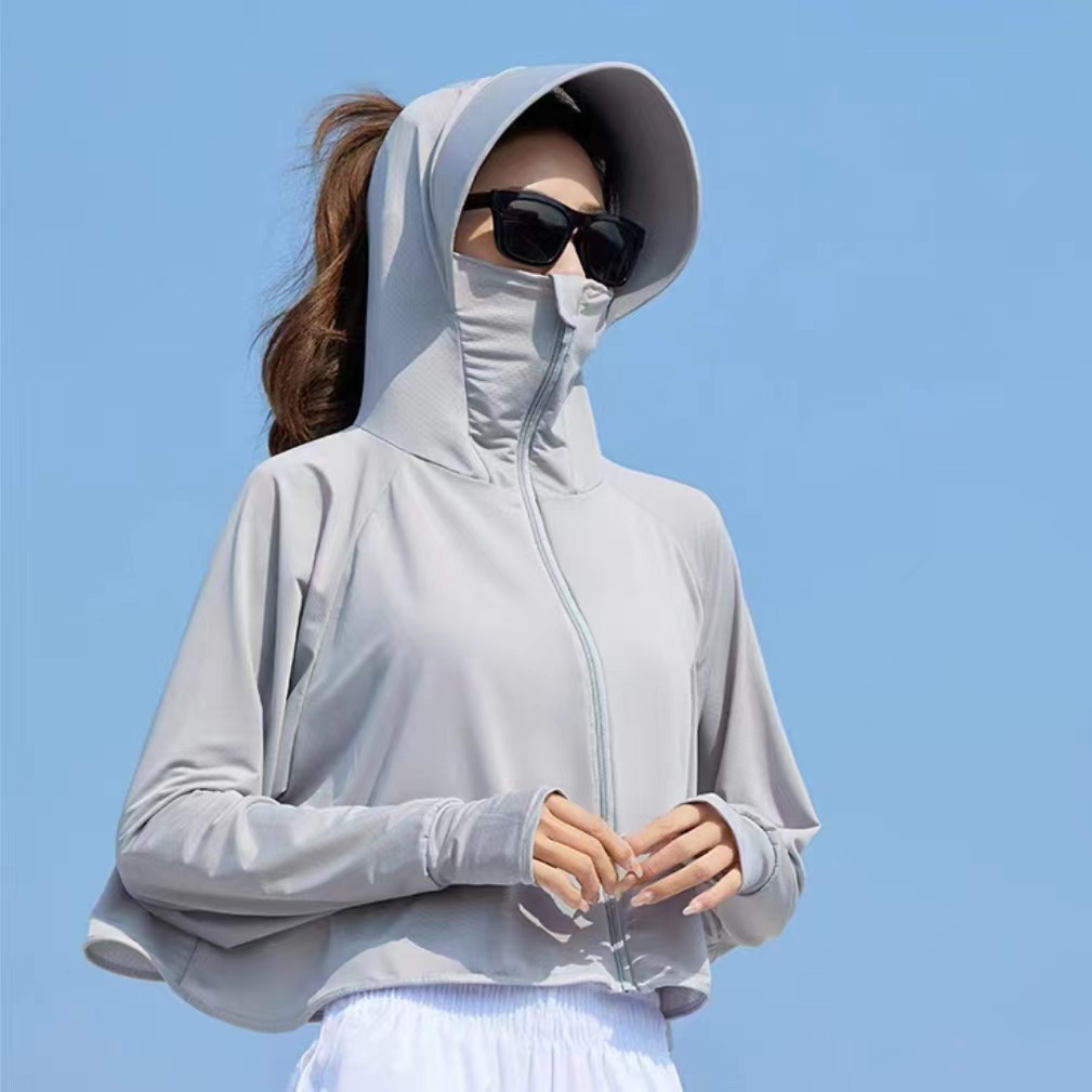 2024新款冰丝防晒衣女时尚夏季防紫外线薄款宽松透气高级感防晒服详情1