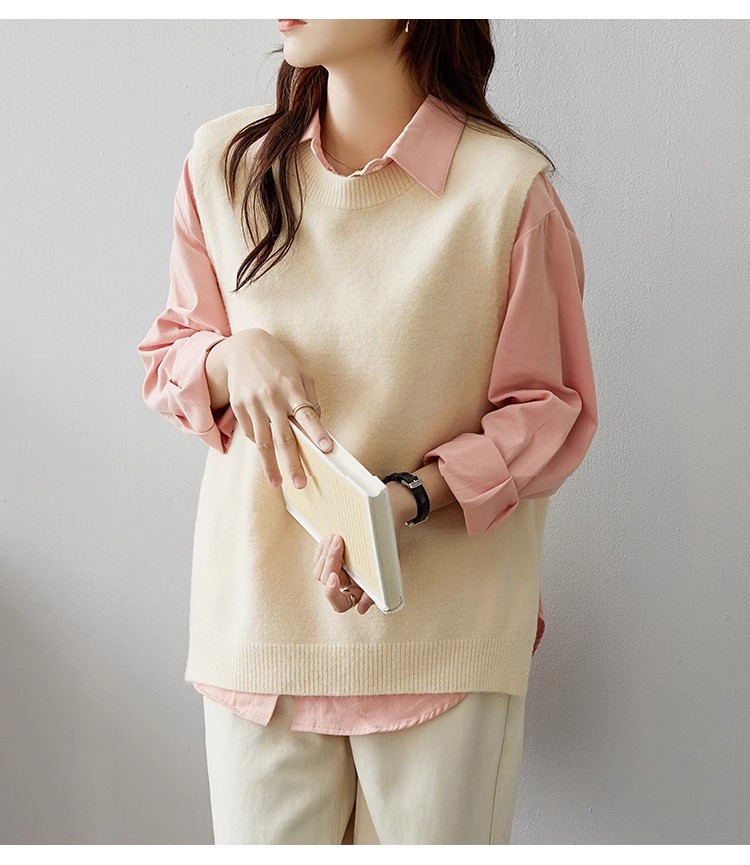 2024秋季纯色衬衫女休闲时尚百搭衬衣韩系通勤外套上衣详情28