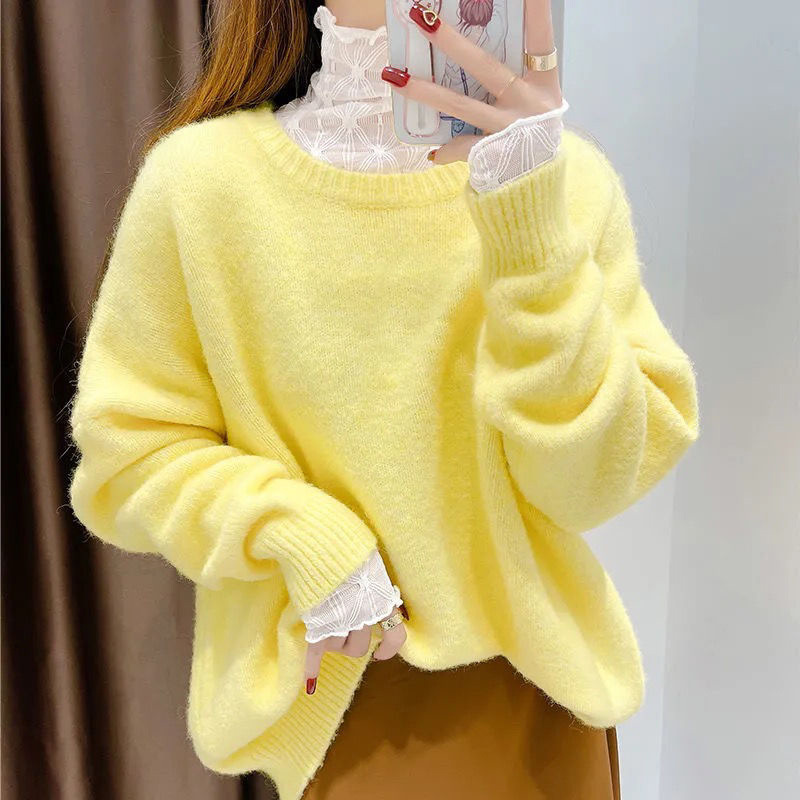 A new Korean-style slimming and sexy lace base layer with a black ear-trimmed high-neck and long-sleeved top for women pic 17