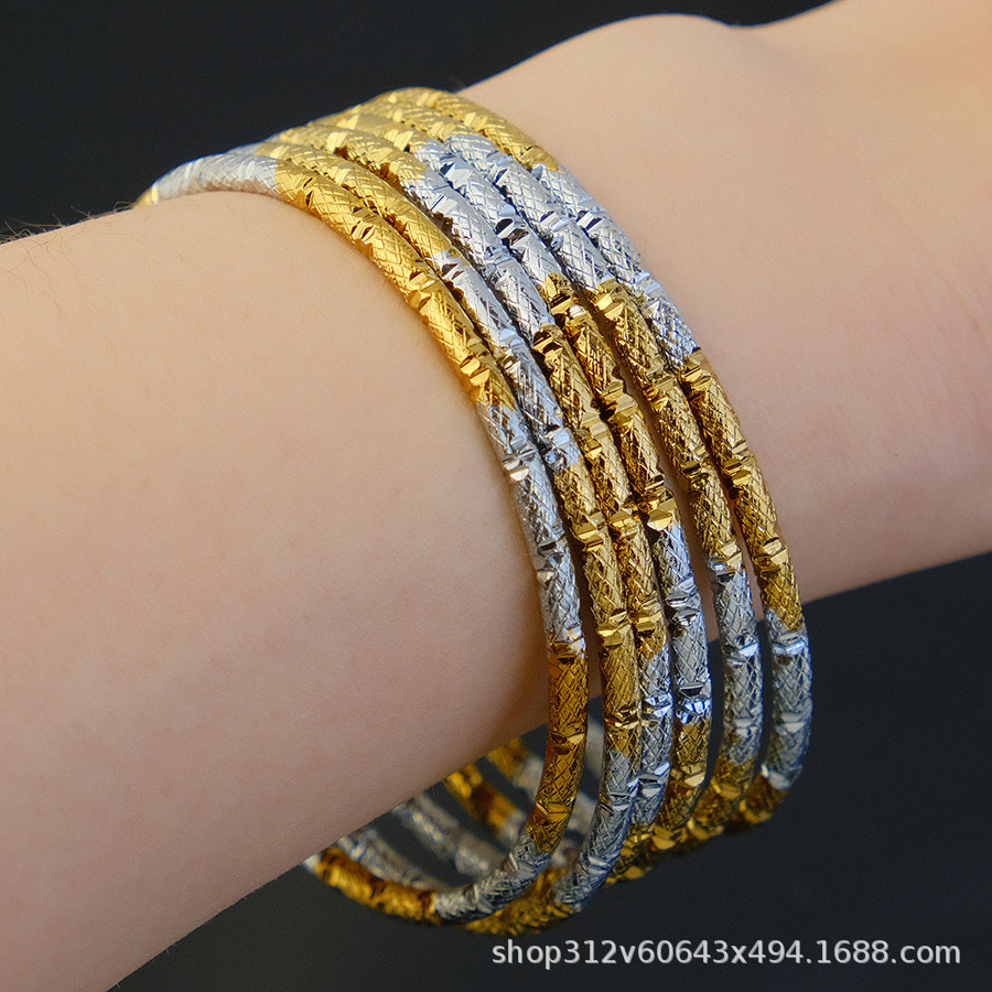 3MM gold-plated bracelet for women, African gold bead bracelet, gift for Ethiopian wedding brides pic 6