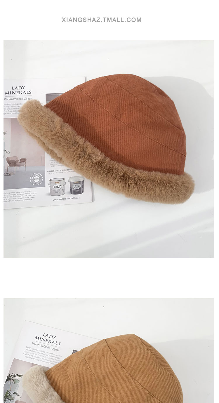 秋冬加厚毛绒保暖渔夫帽女防寒防风护耳盆帽北方冬天卷边蒙古帽子详情19