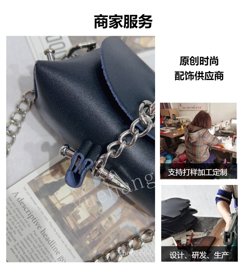 跨境电商新款小众设计镶钻圆环迷你手提包链条斜跨包详情11
