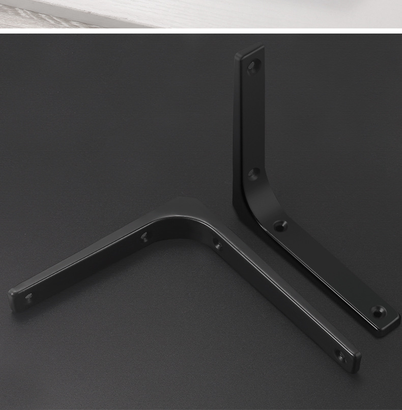 Curved fixed bracket, 90-degree triangular support frame, shelf rack, wall storage rack, stainless steel corner code partition, hardware pic 22