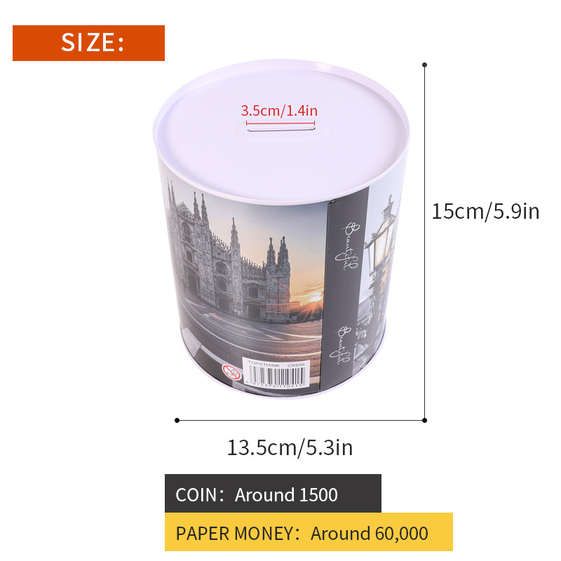 Self-owned brand, large architectural landscape, creative piggy bank, student gift, Kulomi book, safe cabinet-style savings display pic 27