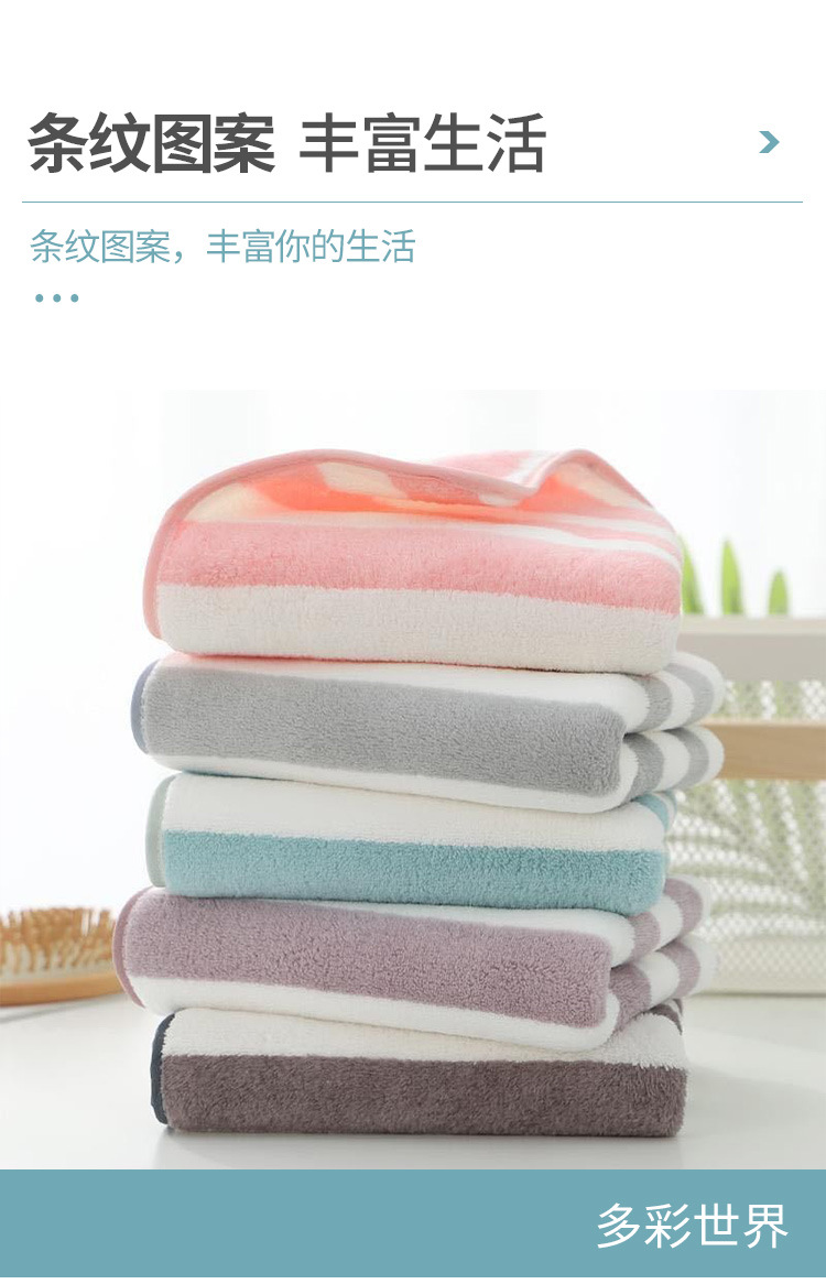 A best-selling household coral fleece absorbent large towel wrap for both men and women, soft and shedding bath towel pic 2