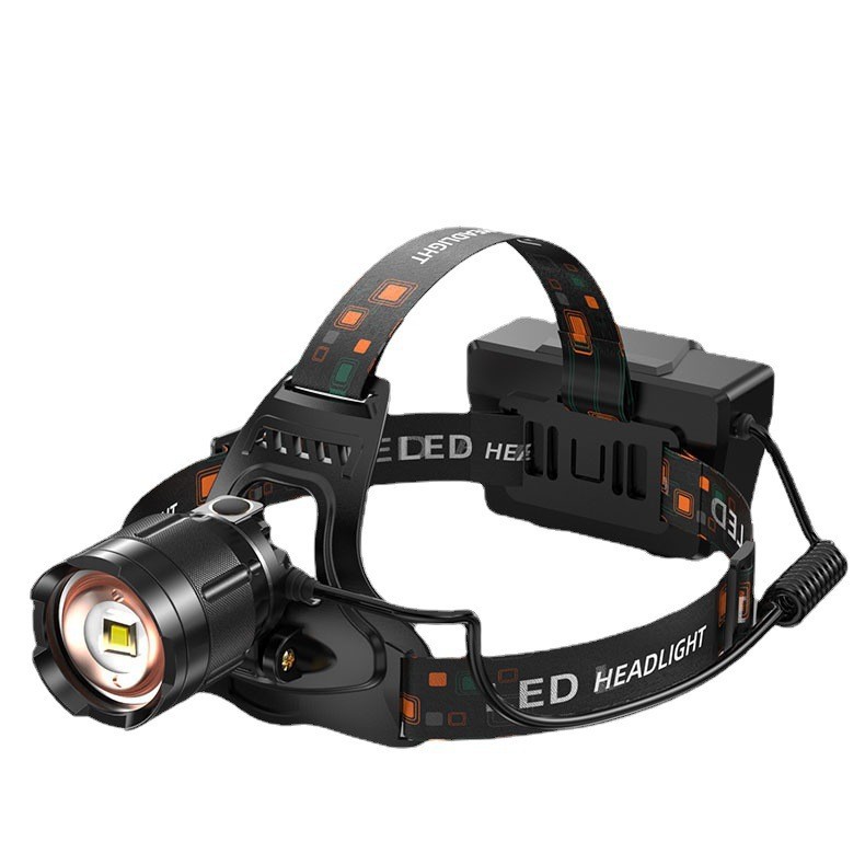 Cross-border exclusive supply of white laser led lamp beads, 40w strong light head lamp, rechargeable ultra-bright hand-waving sensor head-mounted flashlight pic 8