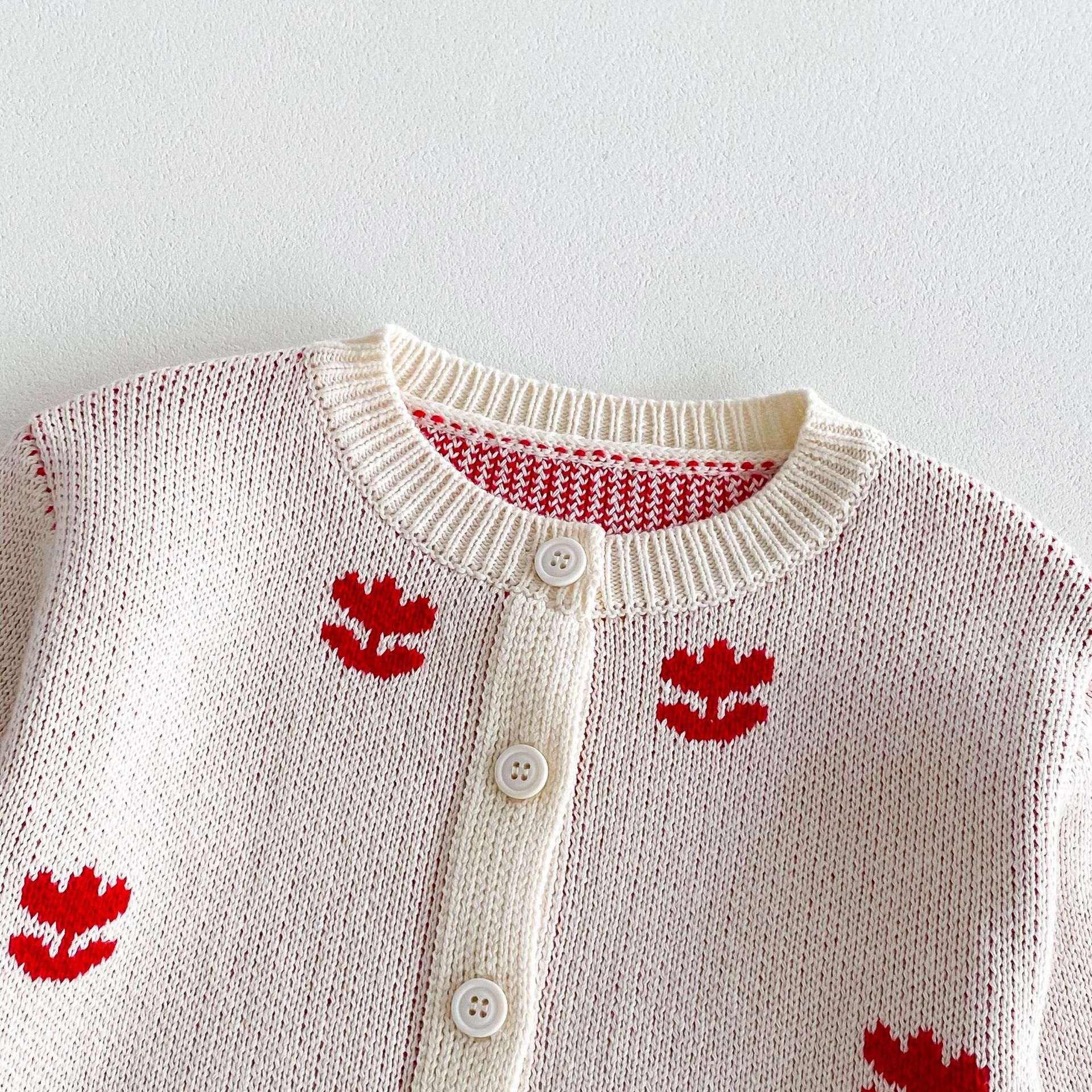 2024秋季新款中小童衣服韩版童装毛衣外套女童拼色公主针织开衫详情9