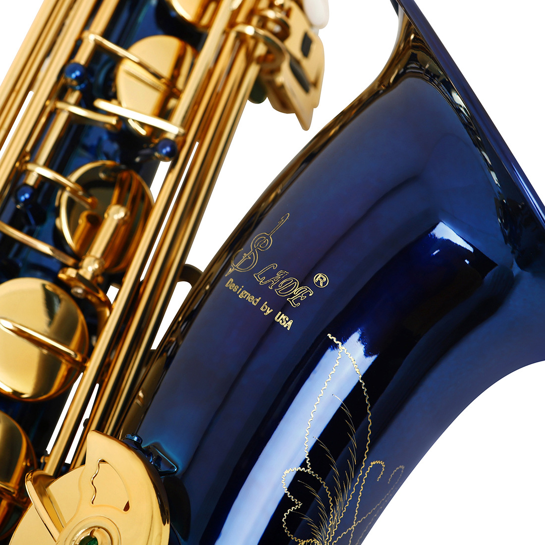 LADE降B调次中音萨克斯手工雕花鲍鱼壳管体乐队专业演奏saxophone详情16