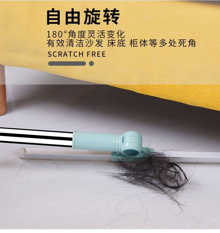 家用52cm推水刮地刮不锈钢扫把 商用硅胶胶条一冲即净免手洗地刮详情6