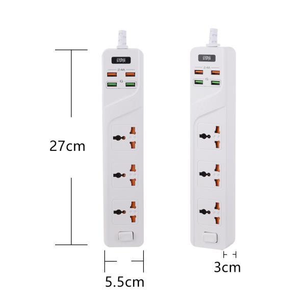 Winning Star foreign trade stock flame-retardant material multi-hole USB multi-functional universal socket for home and office pic 4