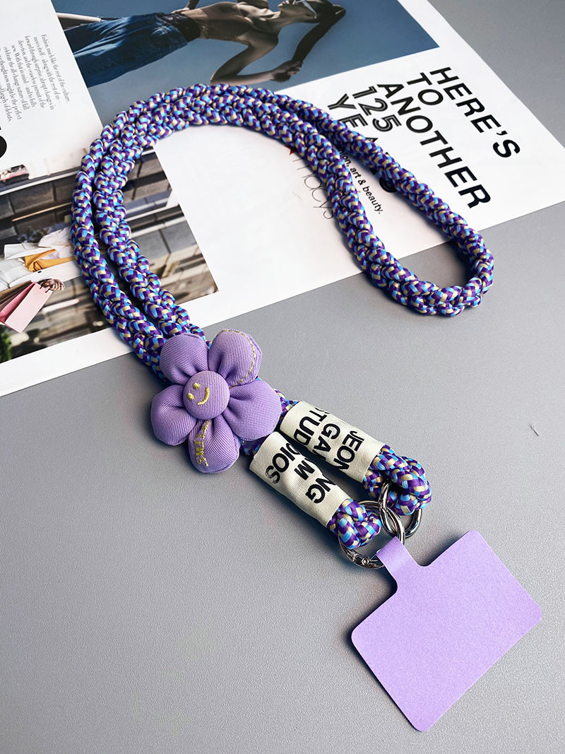 斜挎款太阳花三股马尾辫手机挂绳ins背绳时尚小清新户外登山结实详情19