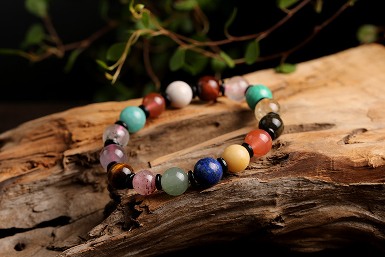 Wholesale of natural multi-treasure bracelets for women, featuring lapis lazuli, rose quartz, Tianhe stone and amethyst pic 7