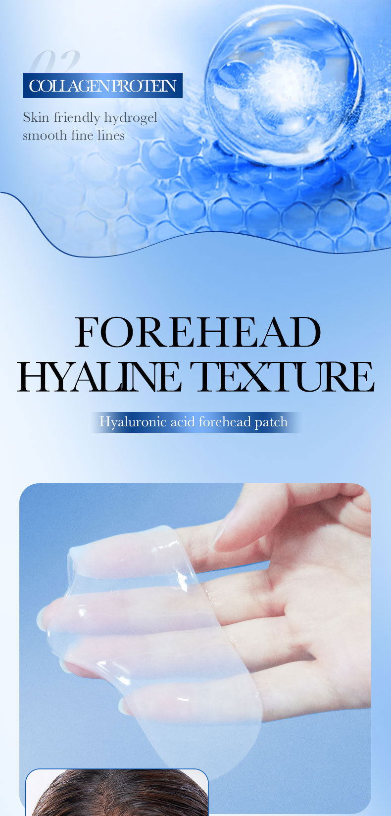All-english SADOER Hyaluronic Acid Collagen Firming Forehead Patches for improving forehead wrinkles. Cross-border export wholesale exclusively for export pic 21