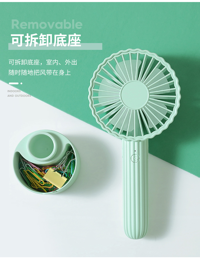 Creative Cactus fan, portable Macaron desktop USB charging fan, multi-functional summer cooling fan pic 7