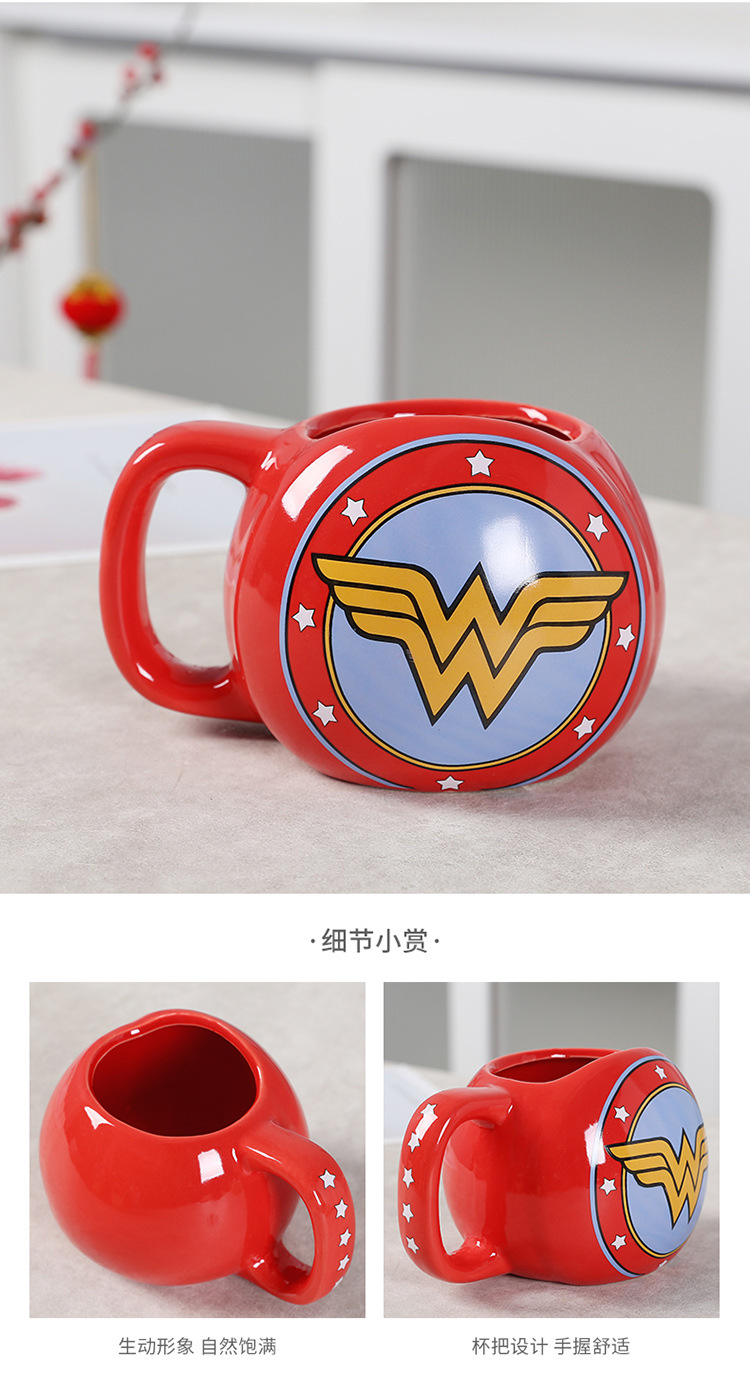 复仇者联盟陶瓷杯 蜘蛛侠 绿巨人 雷神 钢铁侠 超人陶瓷咖啡杯详情10