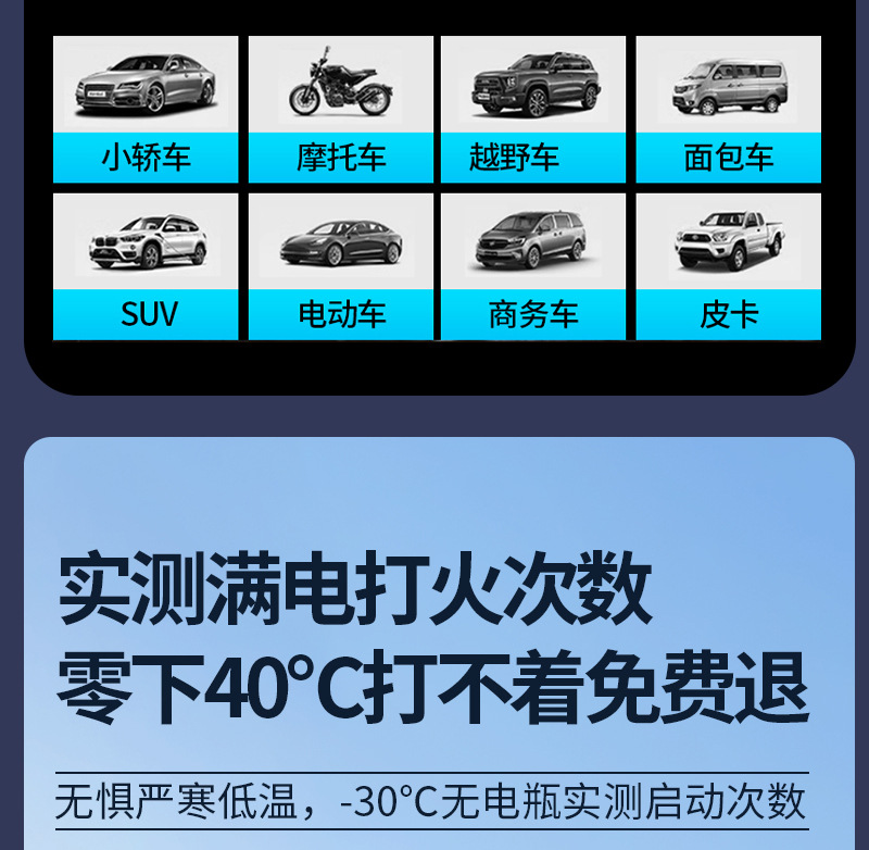 New vehicle-mounted air pump, emergency start power supply all-in-one machine, electric tire pump, battery low power strong start, Bao emergency power supply air pump pic 12